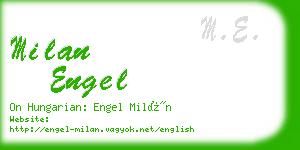 milan engel business card